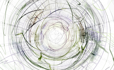 Abstract image of circles and lines